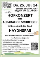 Logo AUSVERKAUFT - HEIMATVIERTEL HOFKONZERT