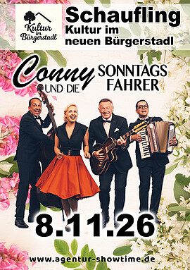 Banner Kabarett „Conny und die Sonntagsfahrer“