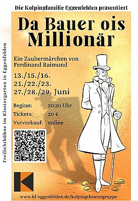 Banner Da Bauer ois Millionär - Kolpingtheater